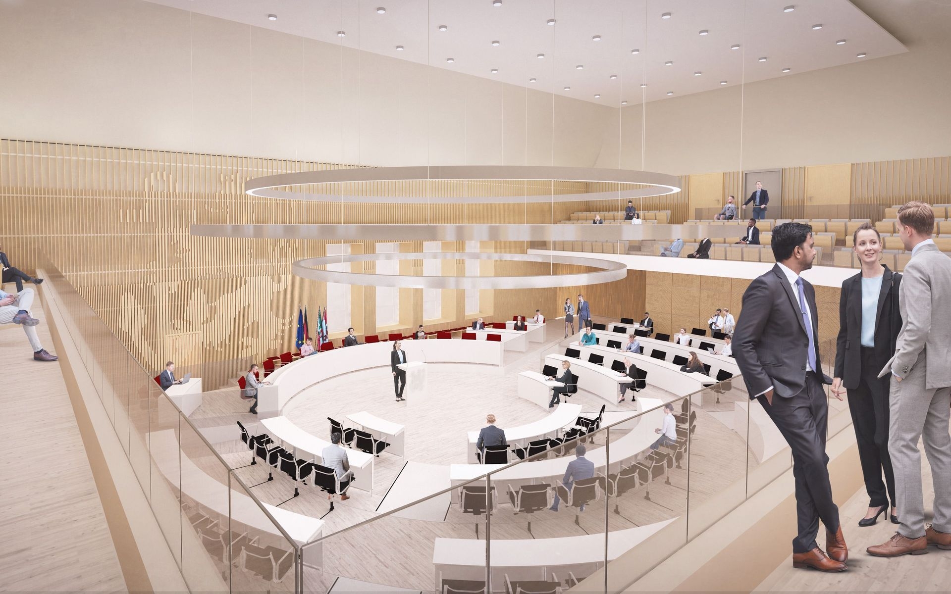 Innenansicht Plenarsaal von Empore